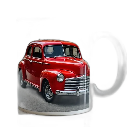 car, photorealistic, 3d render, red transparent PNG cut-out