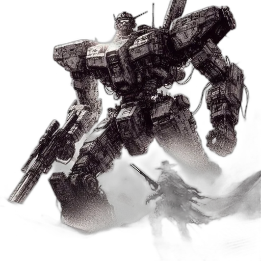 robot, weapon, concept art, fantasy art transparent PNG cut-out