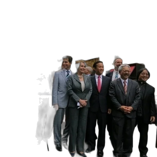 staff, group, people, stand transparent PNG cut-out