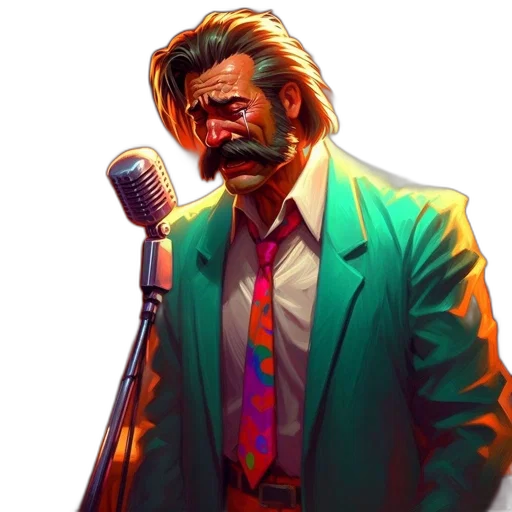 jacket, face, staff, concept art transparent PNG cut-out