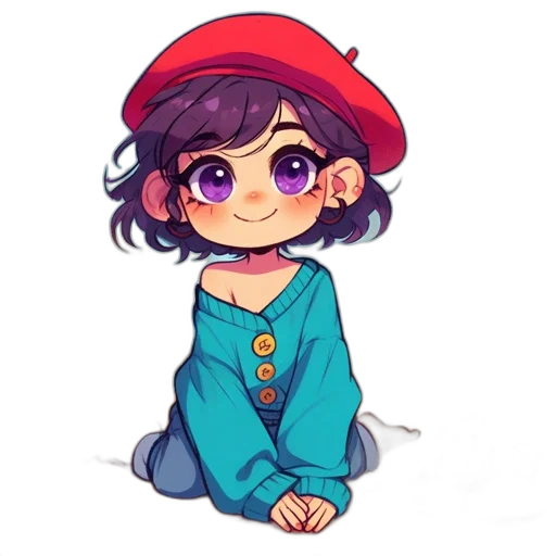 hat, pixel art, watercolor, anime transparent PNG cut-out