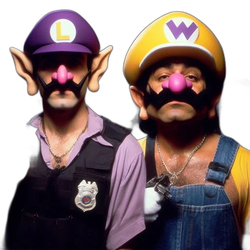 mask, hat, concept art, two transparent PNG cut-out