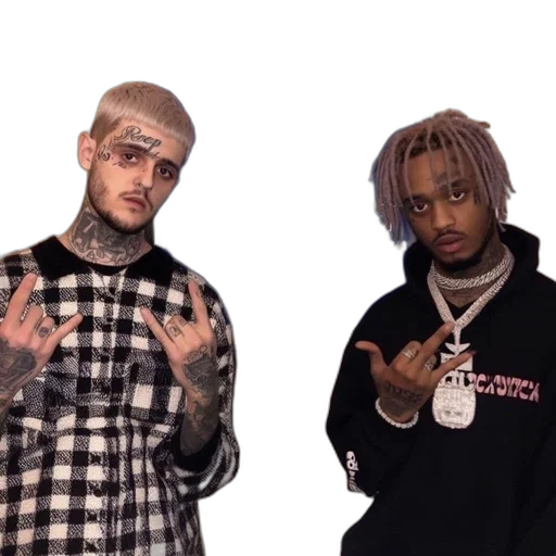 jacket, hair, two, tattooed transparent PNG cut-out