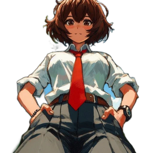 staff, dress, jacket, face transparent PNG cut-out