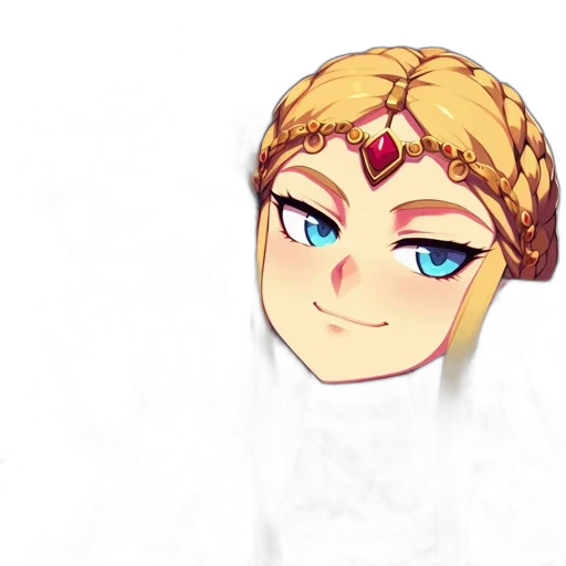 crown, staff, face, anime transparent PNG cut-out
