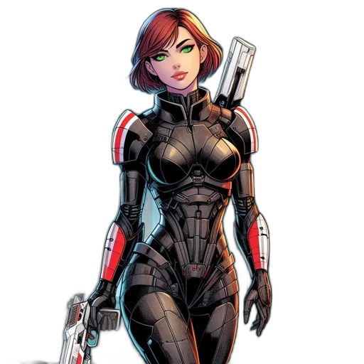 comic book art, concept art, cartoon, pixel art transparent PNG cut-out