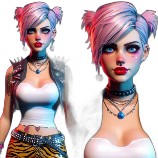 concept art, comic book art, fantasy art, cyberpunk transparent PNG cut-out
