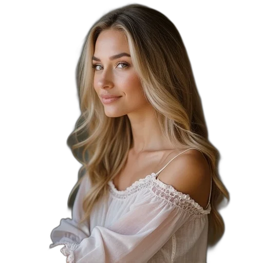 hair, dress, staff, face transparent PNG cut-out