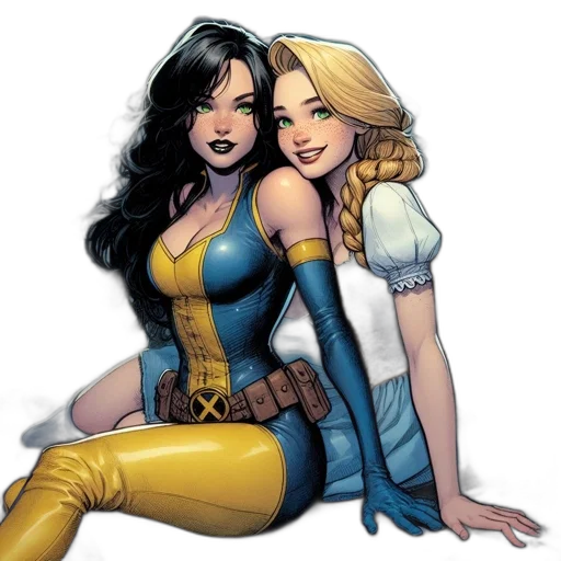 comic book art, concept art, cartoon, fantasy art transparent PNG cut-out