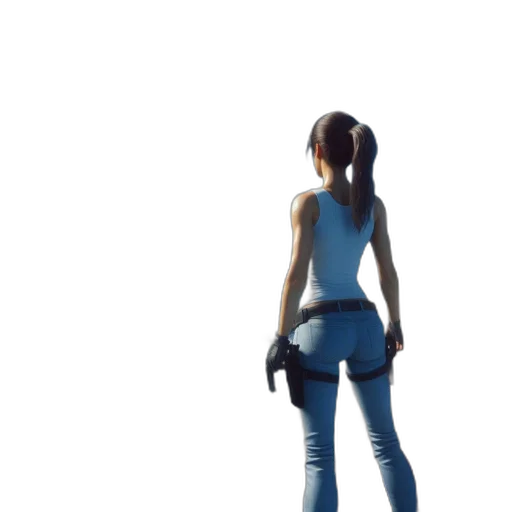 weapon, staff, jacket, robot transparent PNG cut-out