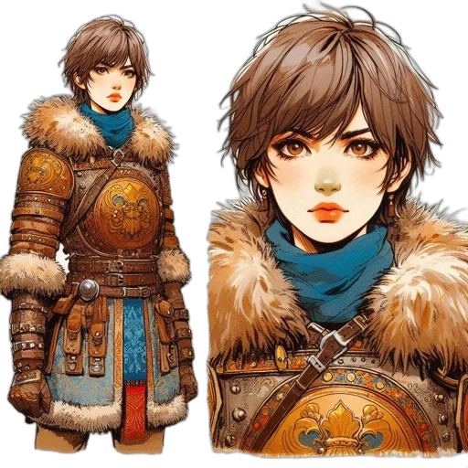face, jacket, sword, weapon transparent PNG cut-out