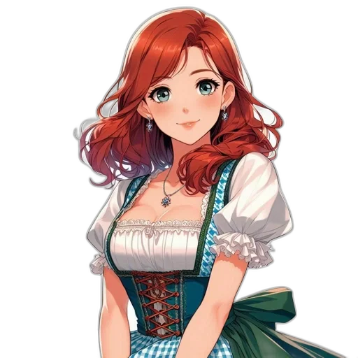 dress, staff, face, jewelry transparent PNG cut-out
