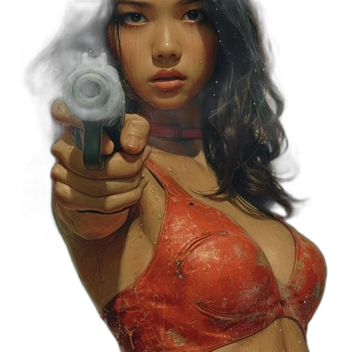 weapon, comic book art, photorealistic, concept art transparent PNG cut-out
