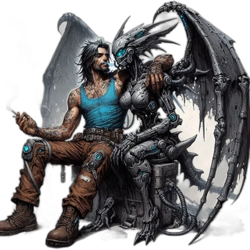 dragon, fantasy art, concept art, comic book art transparent PNG cut-out
