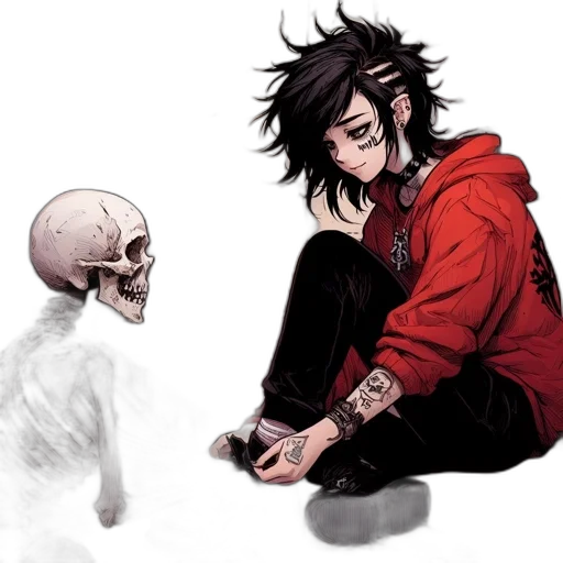 jacket, face, comic book art, concept art transparent PNG cut-out
