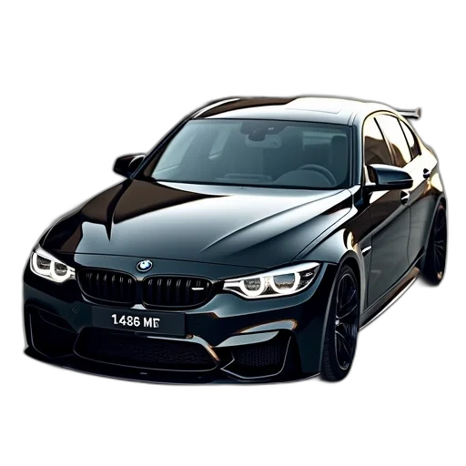 car, photorealistic, 3d render, bmw transparent PNG cut-out