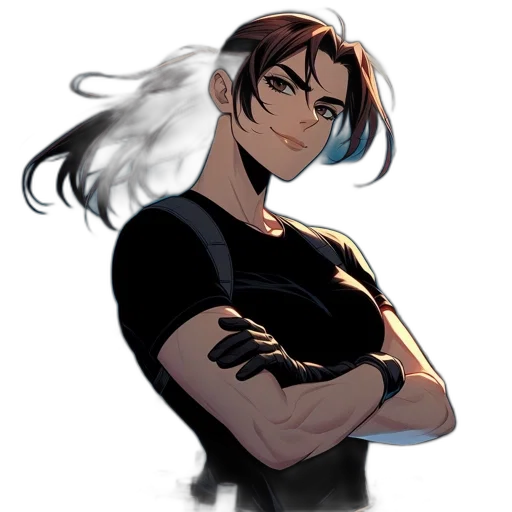 staff, hair, weapon, face transparent PNG cut-out