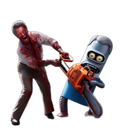 robot, concept art, 3d render, pixel art transparent PNG cut-out