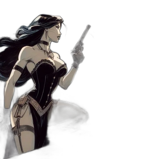 comic book art, concept art, fantasy art, cartoon transparent PNG cut-out