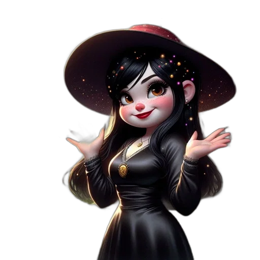 staff, dress, hat, concept art transparent PNG cut-out