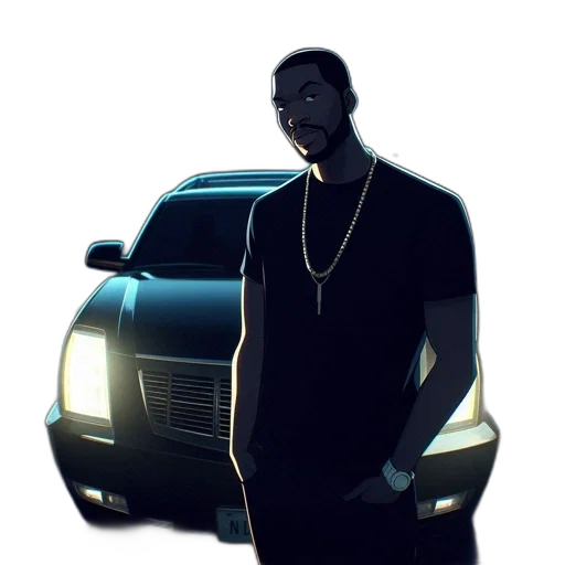 car, 3d render, photorealistic, cartoon transparent PNG cut-out