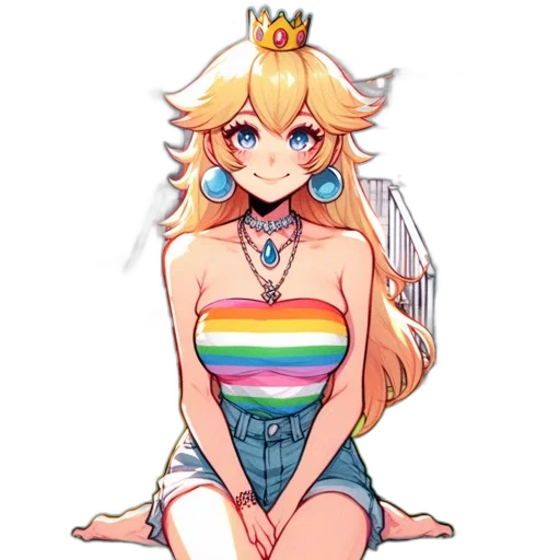 crown, dress, pixel art, concept art transparent PNG cut-out