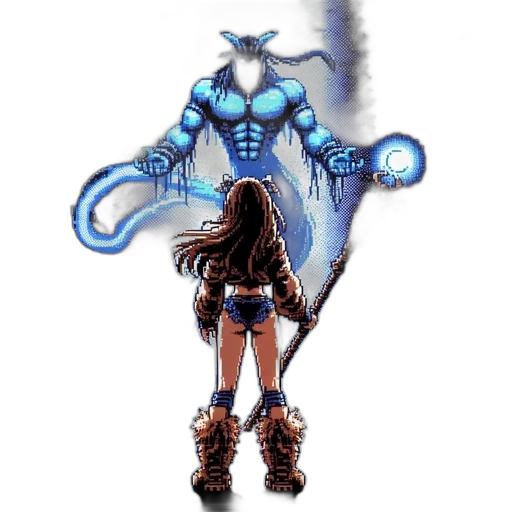 staff, creature, sword, robot transparent PNG cut-out
