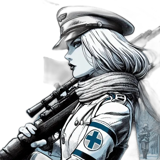 weapon, staff, jacket, comic book art transparent PNG cut-out
