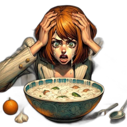 food, comic book art, concept art, pixel art transparent PNG cut-out