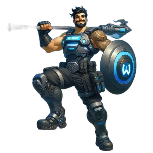 weapon, staff, sword, robot transparent PNG cut-out