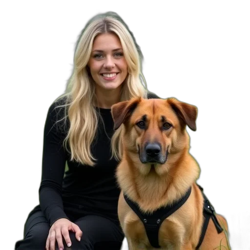 staff, animal, creature, woman transparent PNG cut-out