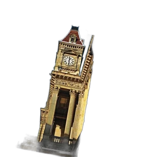 building, concept art, 3d render, photorealistic transparent PNG cut-out