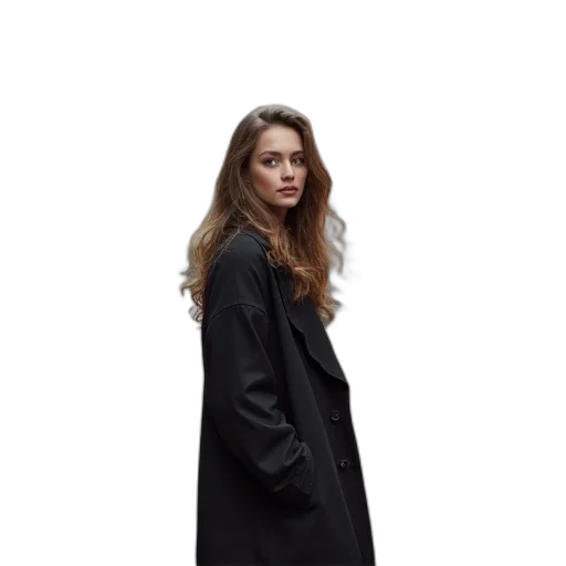 jacket, dress, staff, umbrella transparent PNG cut-out