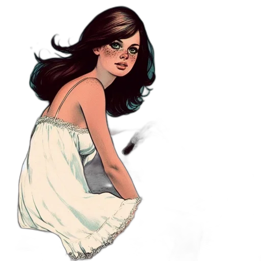 dress, comic book art, concept art, fantasy art transparent PNG cut-out