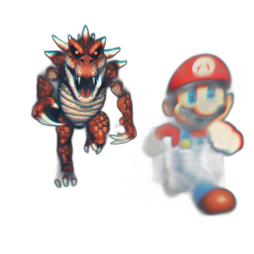 creature, pixel art, concept art, 3d render transparent PNG cut-out