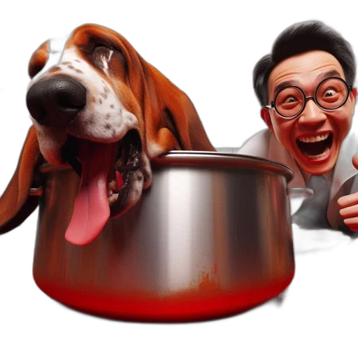 food, photorealistic, 3d render, dog transparent PNG cut-out