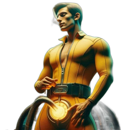 robot, comic book art, concept art, cyberpunk transparent PNG cut-out