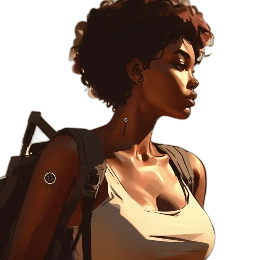 robot, dress, face, concept art transparent PNG cut-out