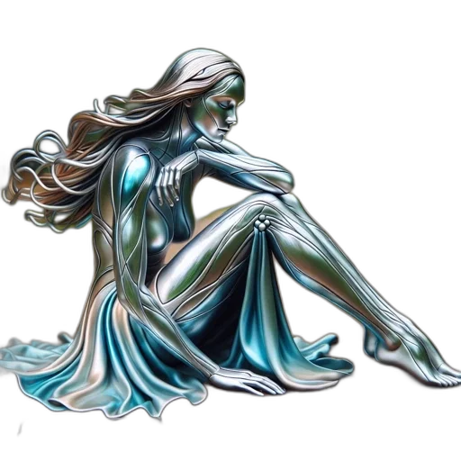 dress, jewelry, hair, concept art transparent PNG cut-out