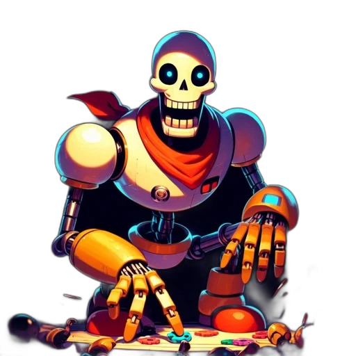 robot, weapon, staff, mask transparent PNG cut-out