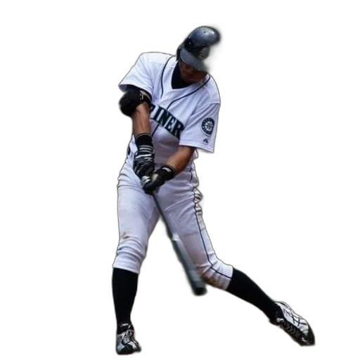 baseball, player, white, uniform transparent PNG cut-out