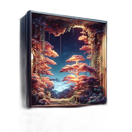 tree, fantasy art, concept art, forest transparent PNG cut-out