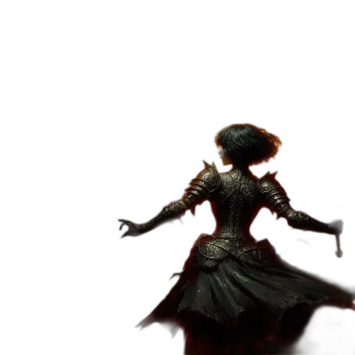 dress, hat, staff, mask transparent PNG cut-out