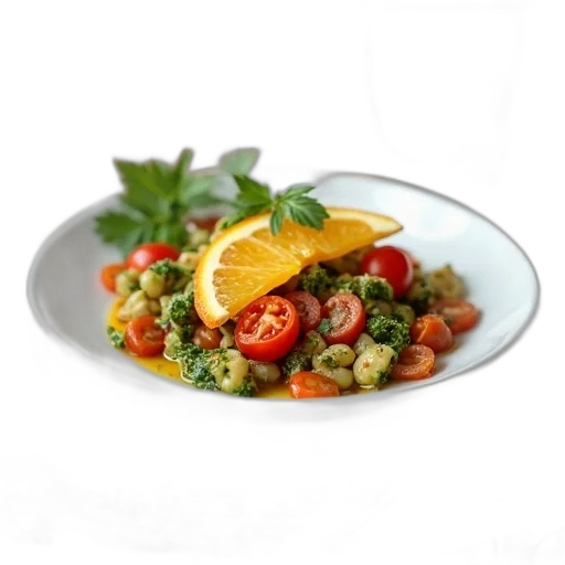 food, photorealistic, 3d render, plate transparent PNG cut-out