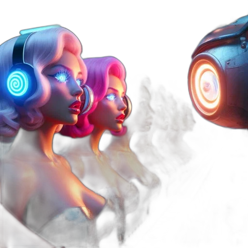 concept art, 3d render, cyberpunk, fantasy art transparent PNG cut-out