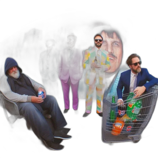 jacket, concept art, vaporwave, pixel art transparent PNG cut-out