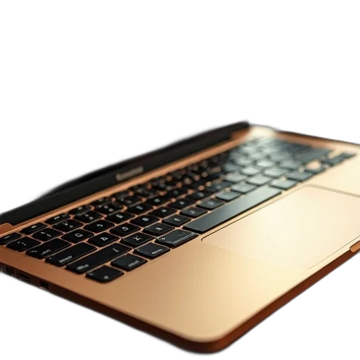 jewelry, 3d render, golden, laptop transparent PNG cut-out