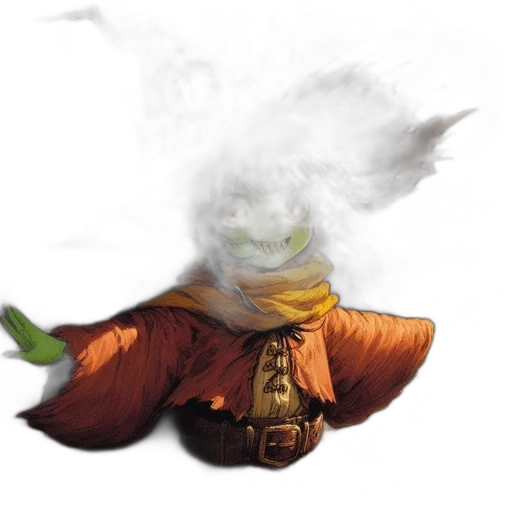 mask, dragon, staff, hat transparent PNG cut-out