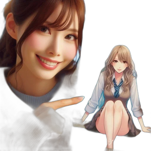 robot, face, dress, photorealistic transparent PNG cut-out