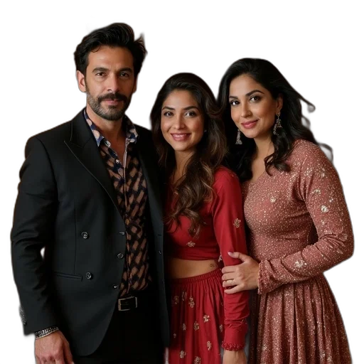 malik, khan, his, wife transparent PNG cut-out